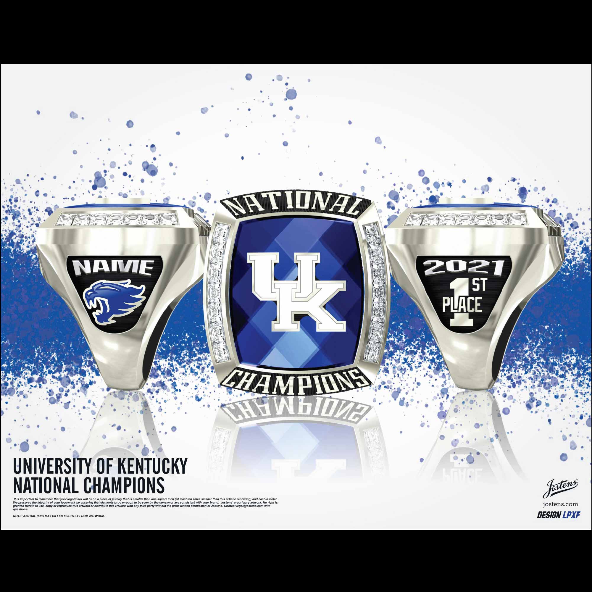 University of Kentucky Coed Cheer 2021 National Championship Ring