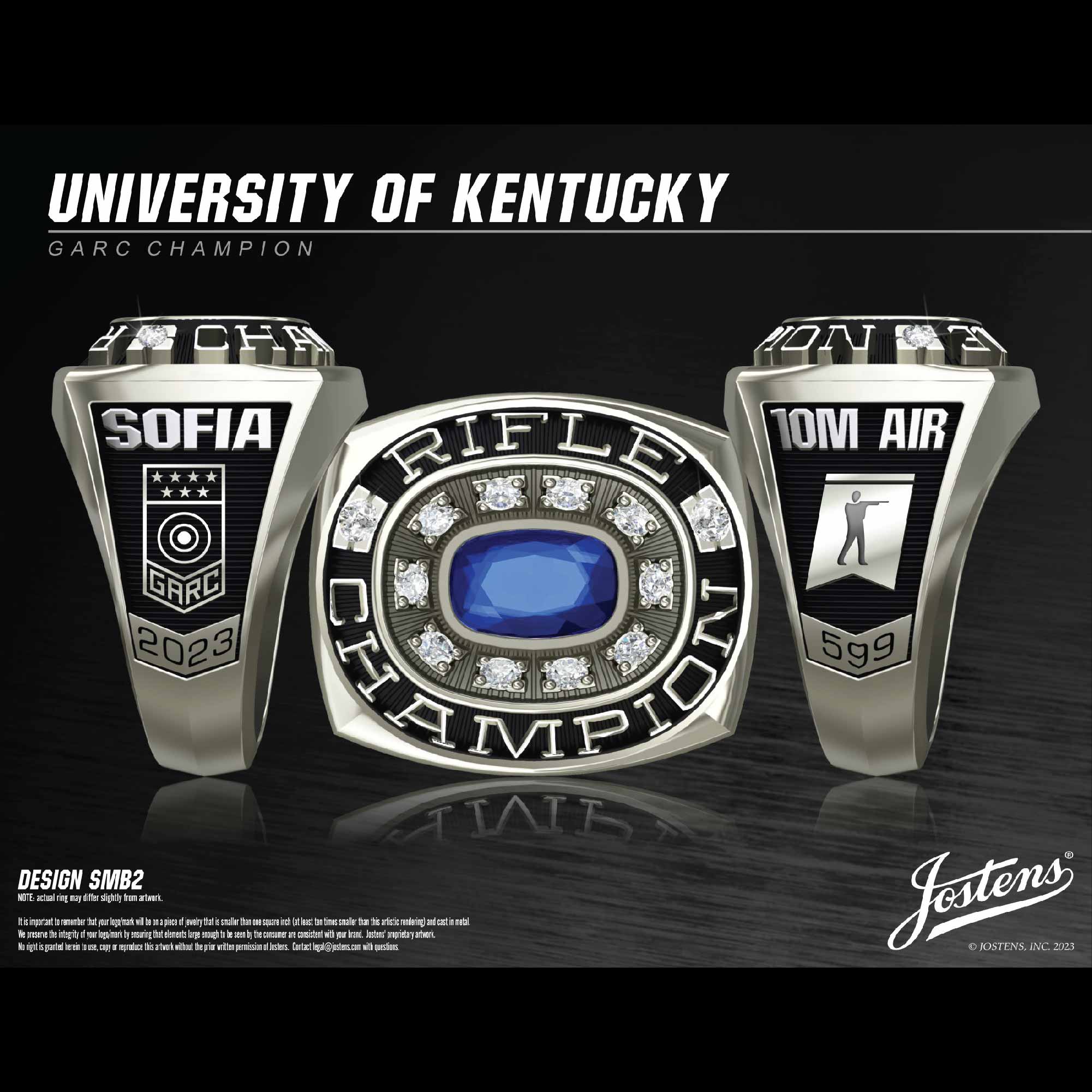 University of Kentucky Women's Rifle 2023 GARC Championship Ring