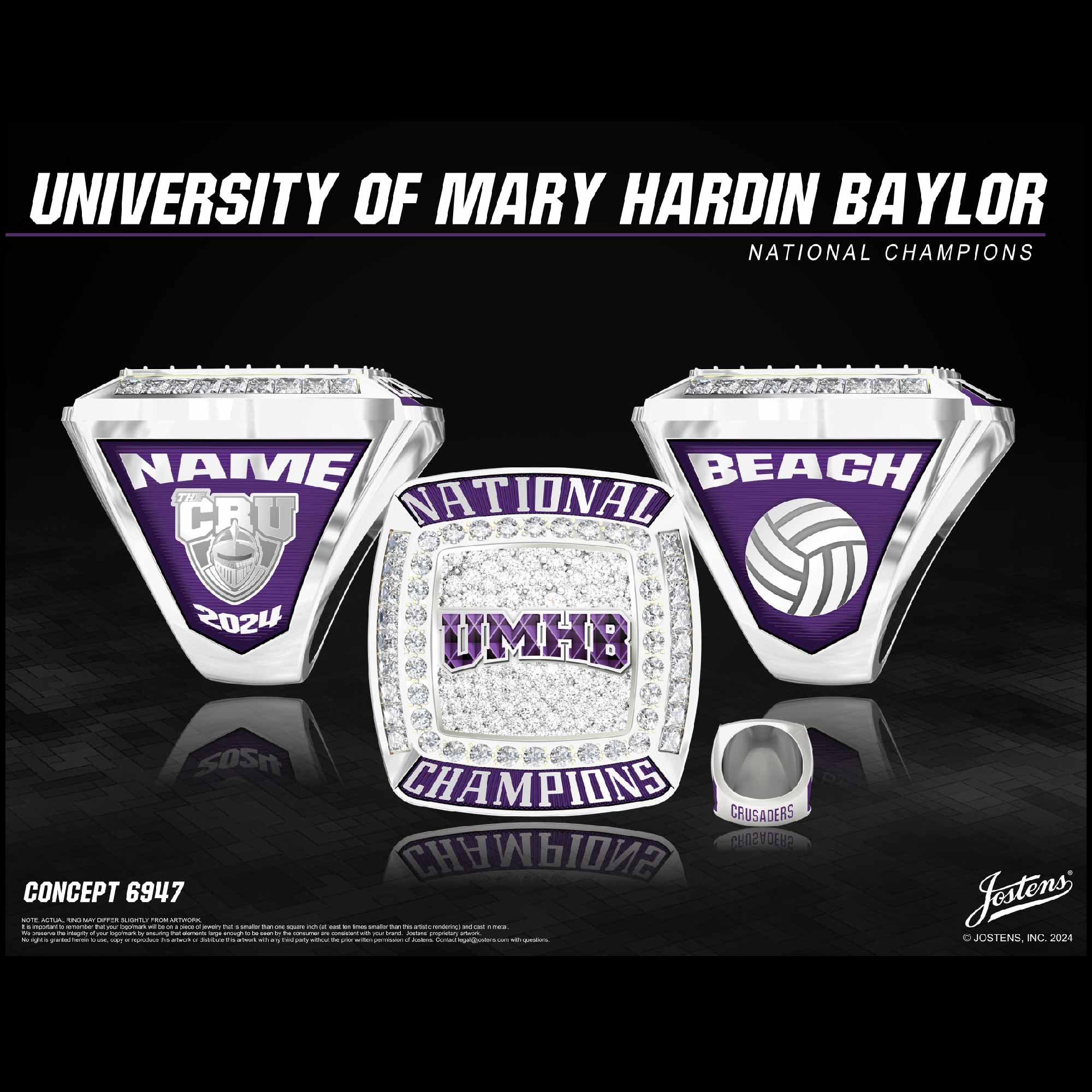 University of Mary Hardin-Baylor Women's Beach Volleyball 2024 National Championship Ring
