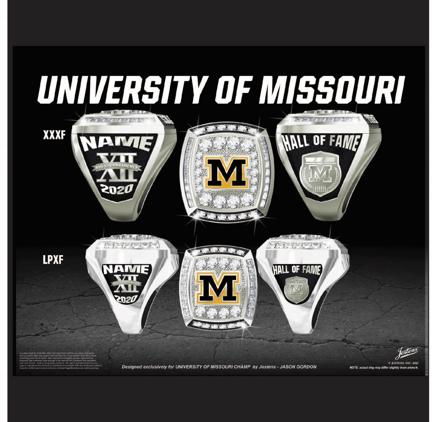 University of Missouri Hall of Fame Championship Ring