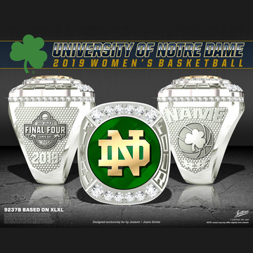University of Notre Dame Women's Basketball 2019 Final Four Championship Ring