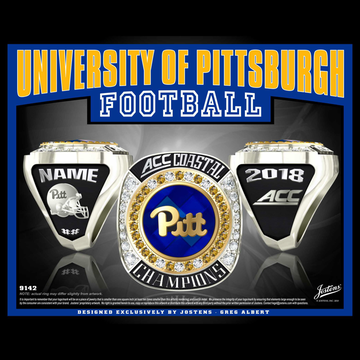 University of Pittsburgh Men's Football 2018 ACC Coastal Championship Ring