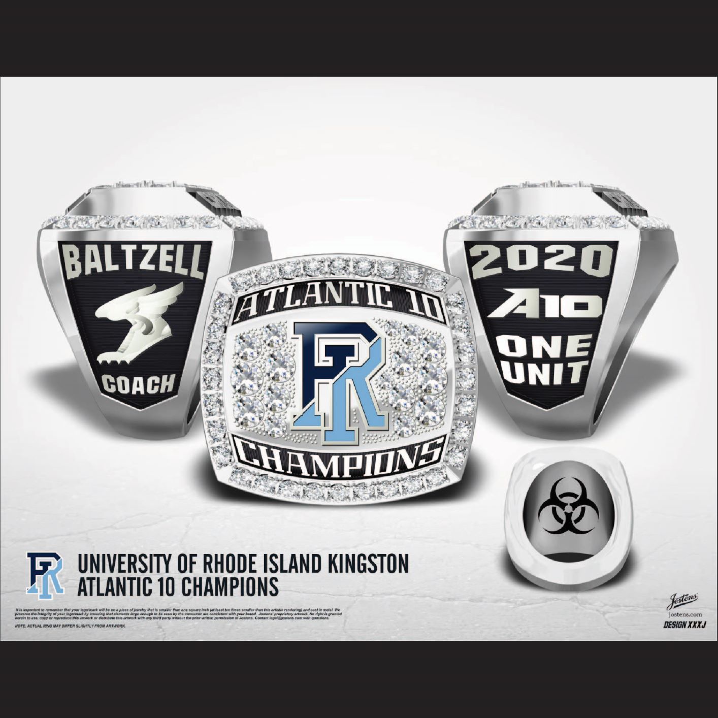 University of Rhode Island Men's Track & Field 2020 Atlantic 10 Championship Ring