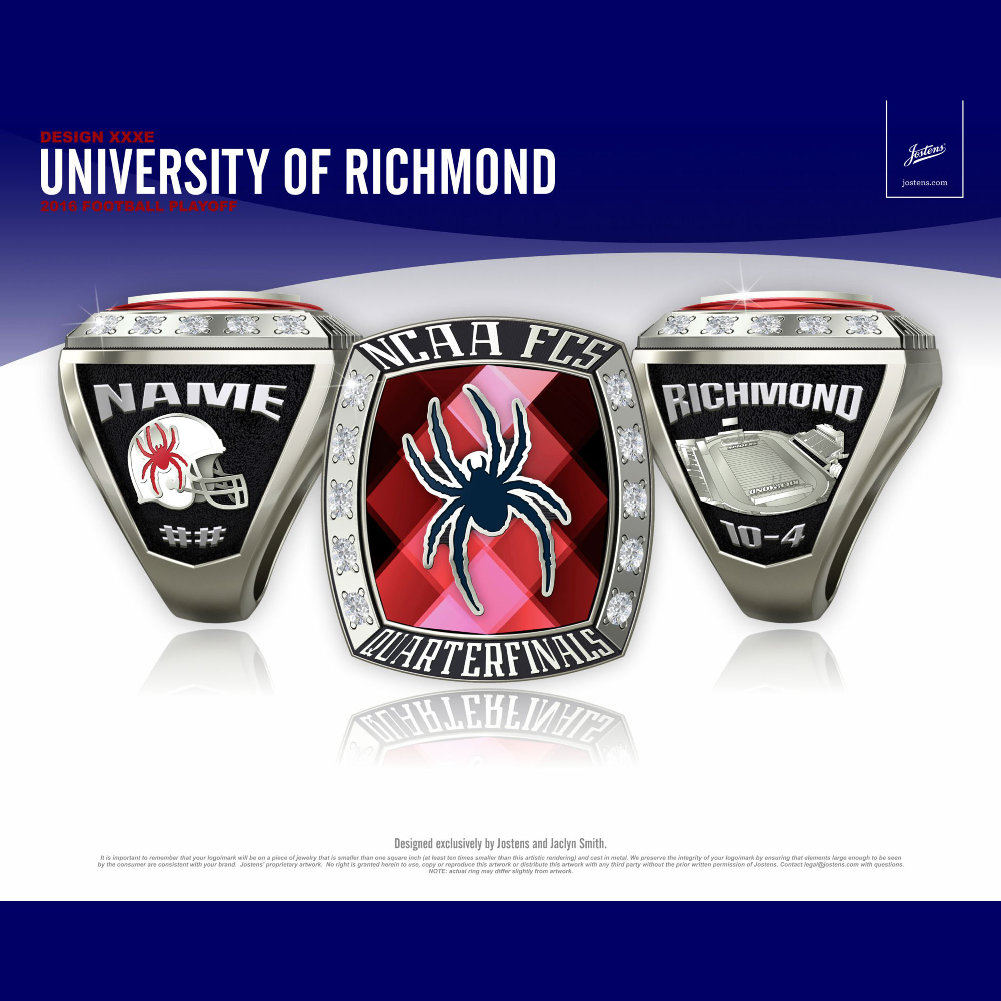 University of Richmond Men's Football 2016 FCS Playoff Championship Ring