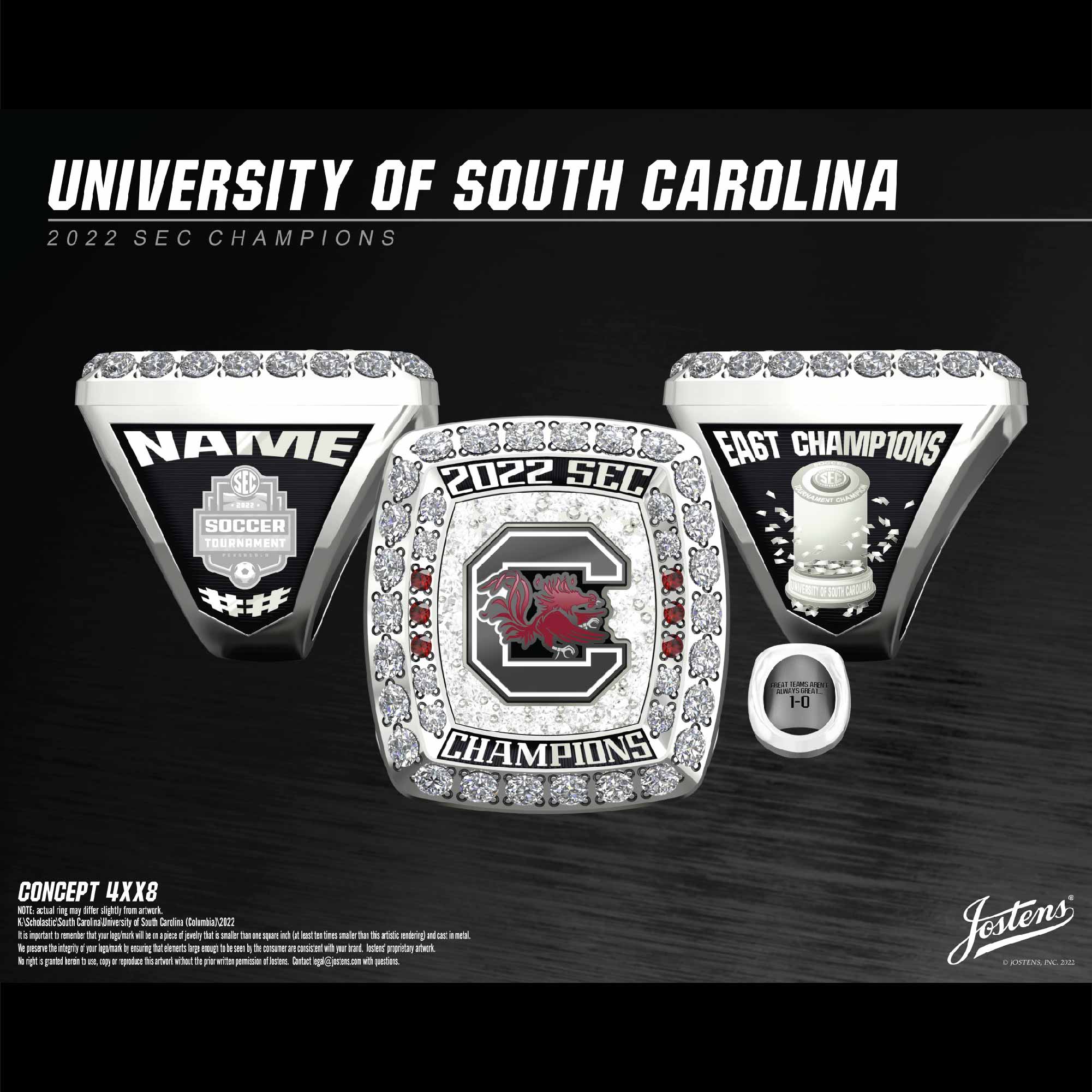 University of South Carolina Women's Soccer 2022 SEC Championship Ring