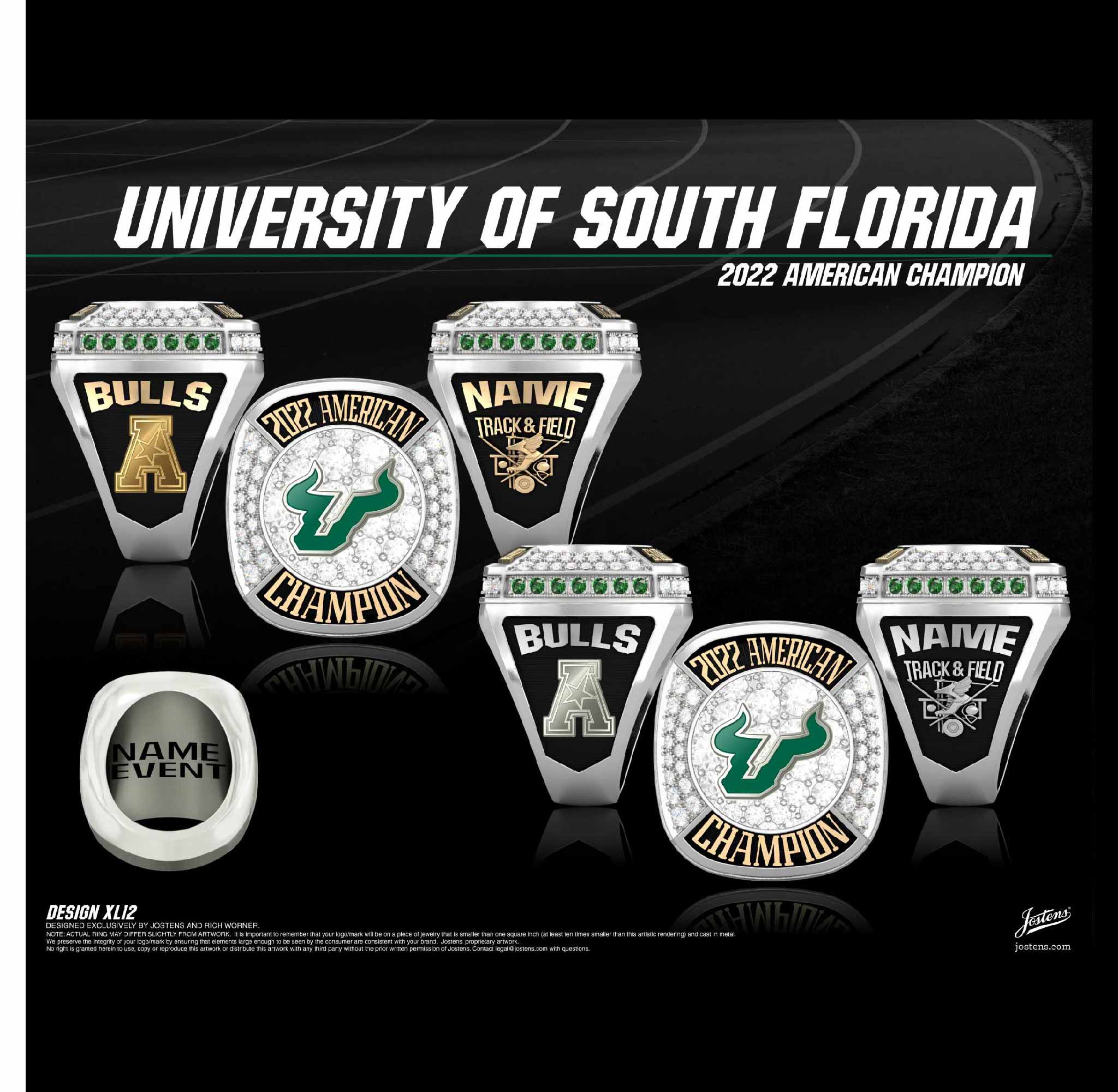 University of South Florida Track & Field 2022 AAC Championship Ring