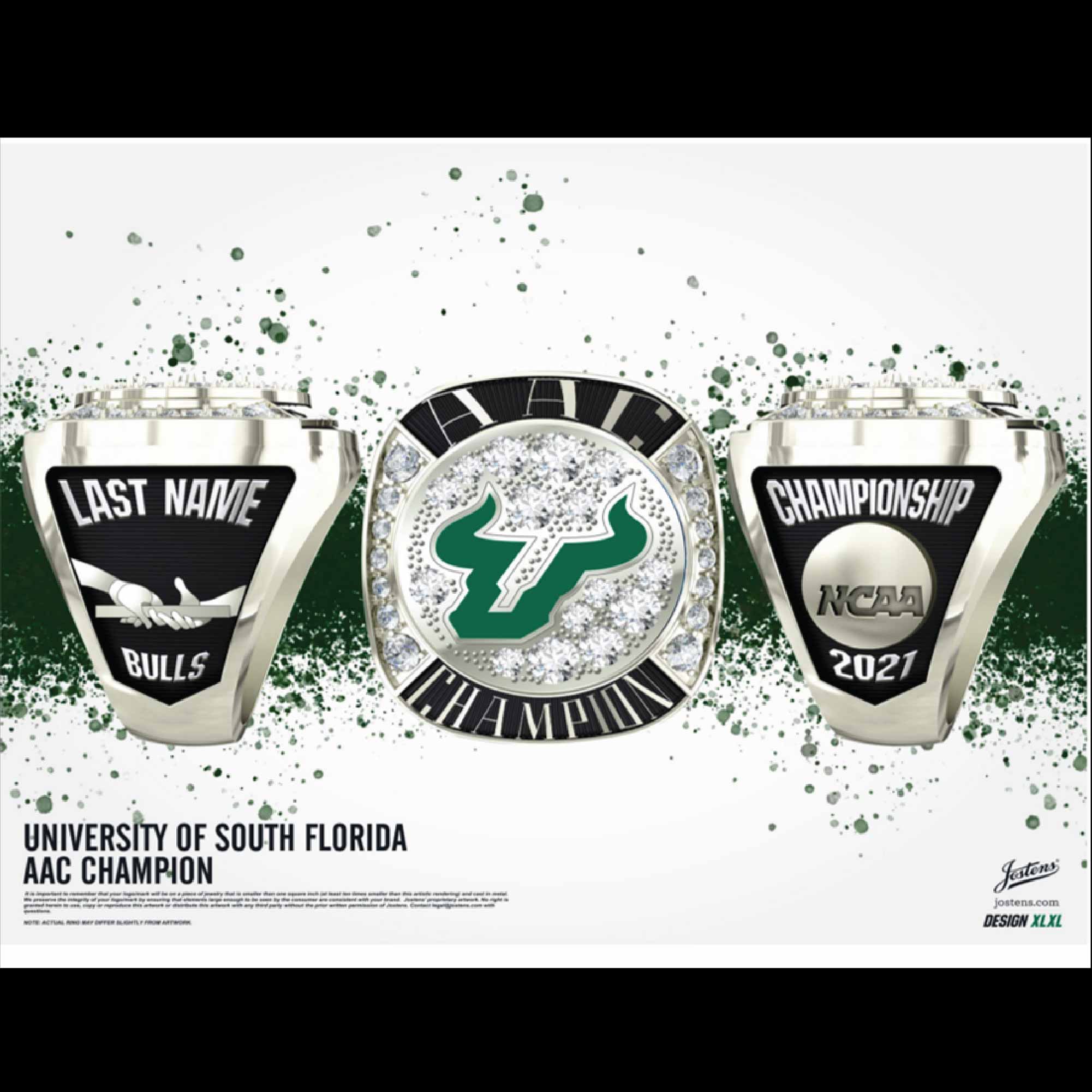 University of South Florida Women's Track And Field 2021 AAC Championship Ring