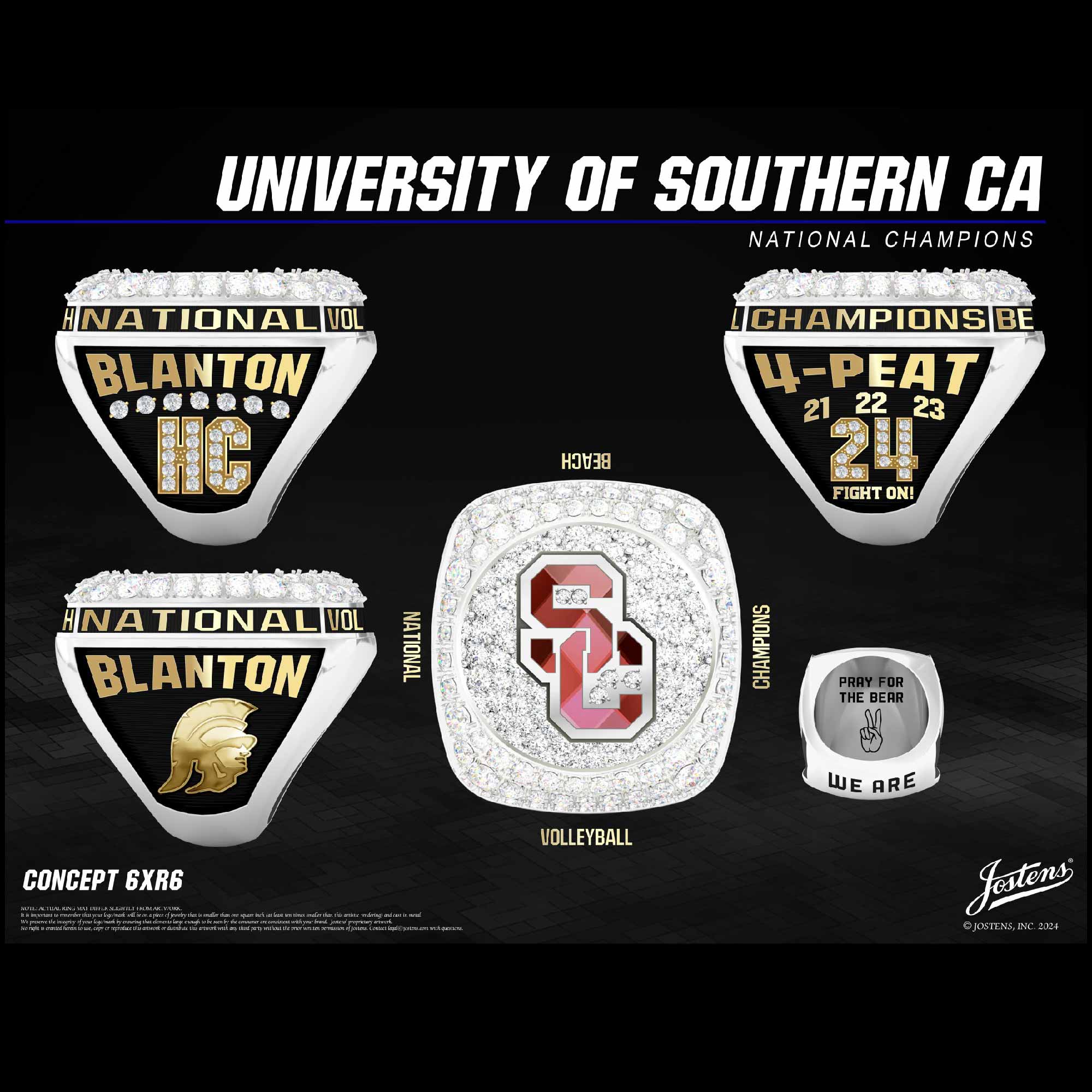 University of Southern California Women's Beach Volleyball 2023 National Championship Ring