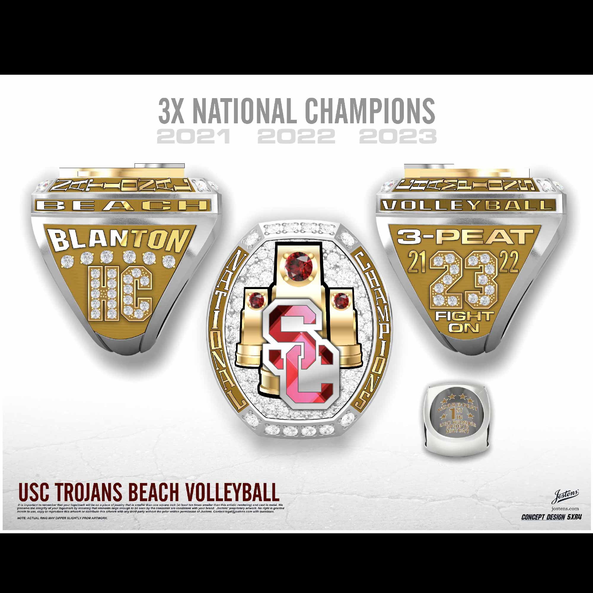 University of Southern California Women's Beach Volleyball 2023 National Championship Ring