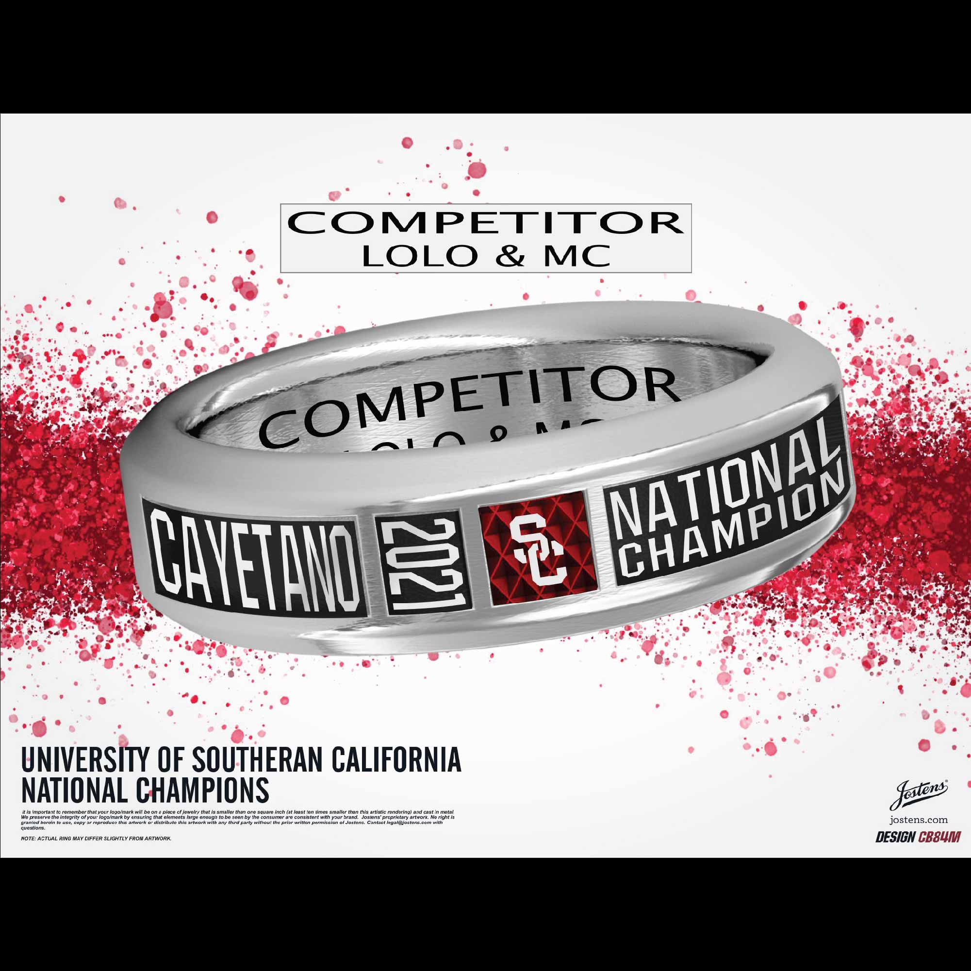 University of Southern California Women's Tennis 2021 National Championship Ring