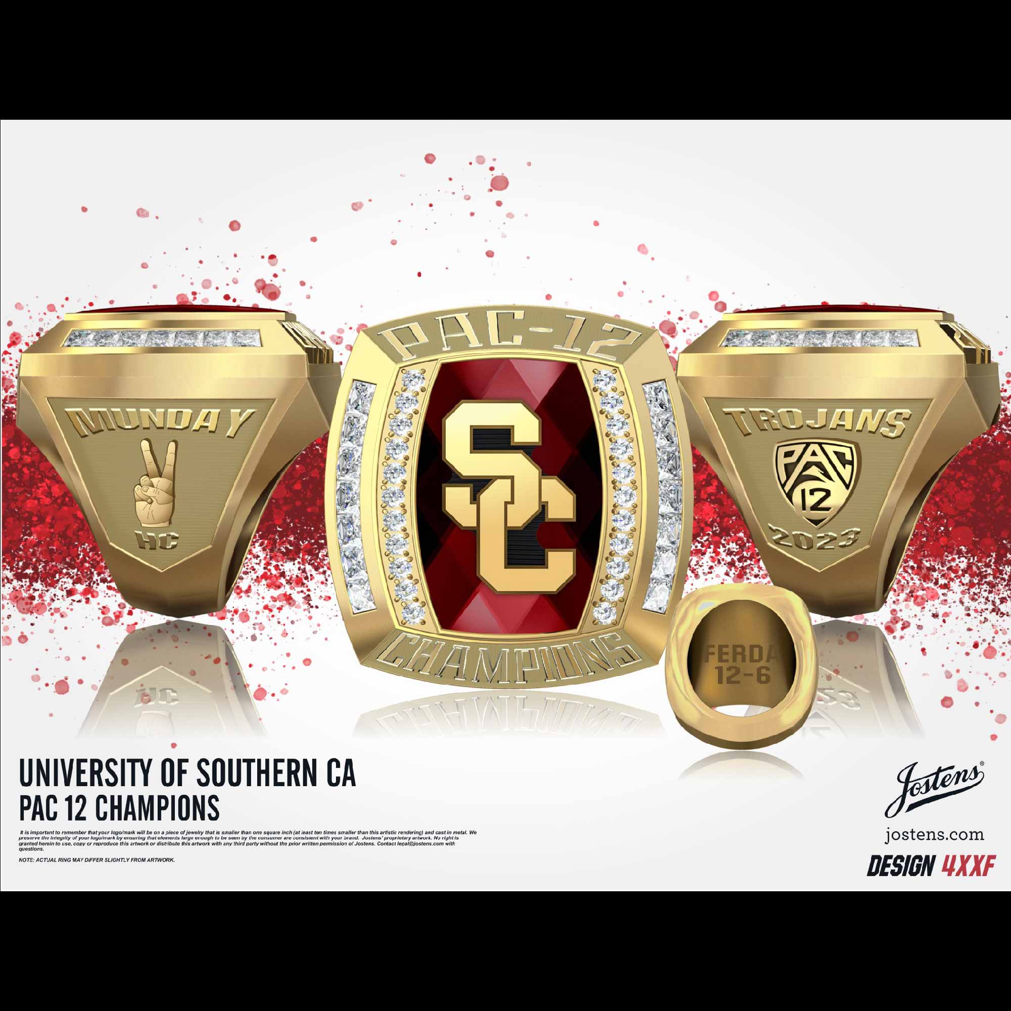 University Of Southern California Women'S Volleyball 2023 Pac 12 Championship Ring