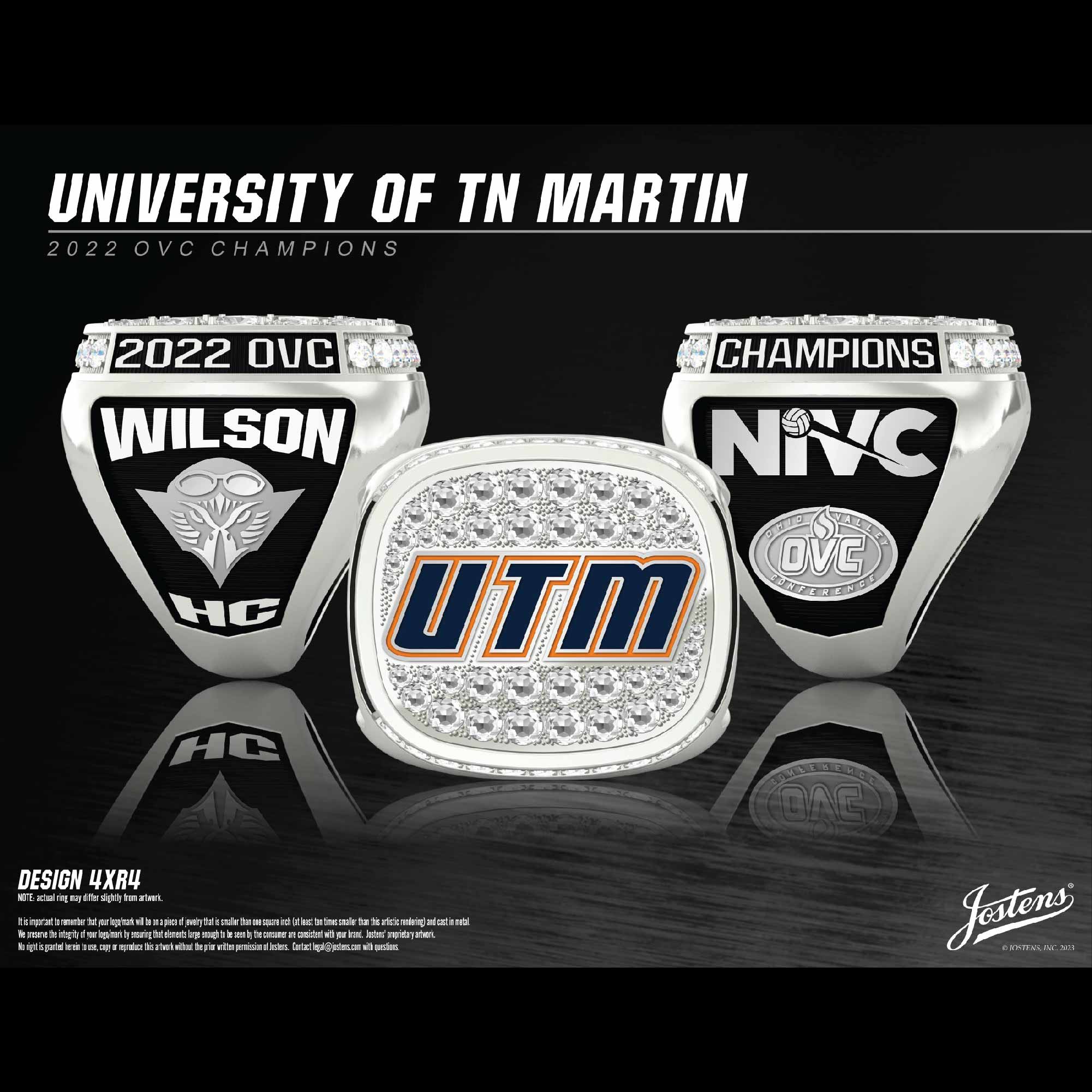 UT Martin Women's Volleyball 2022 OVC Championship Ring