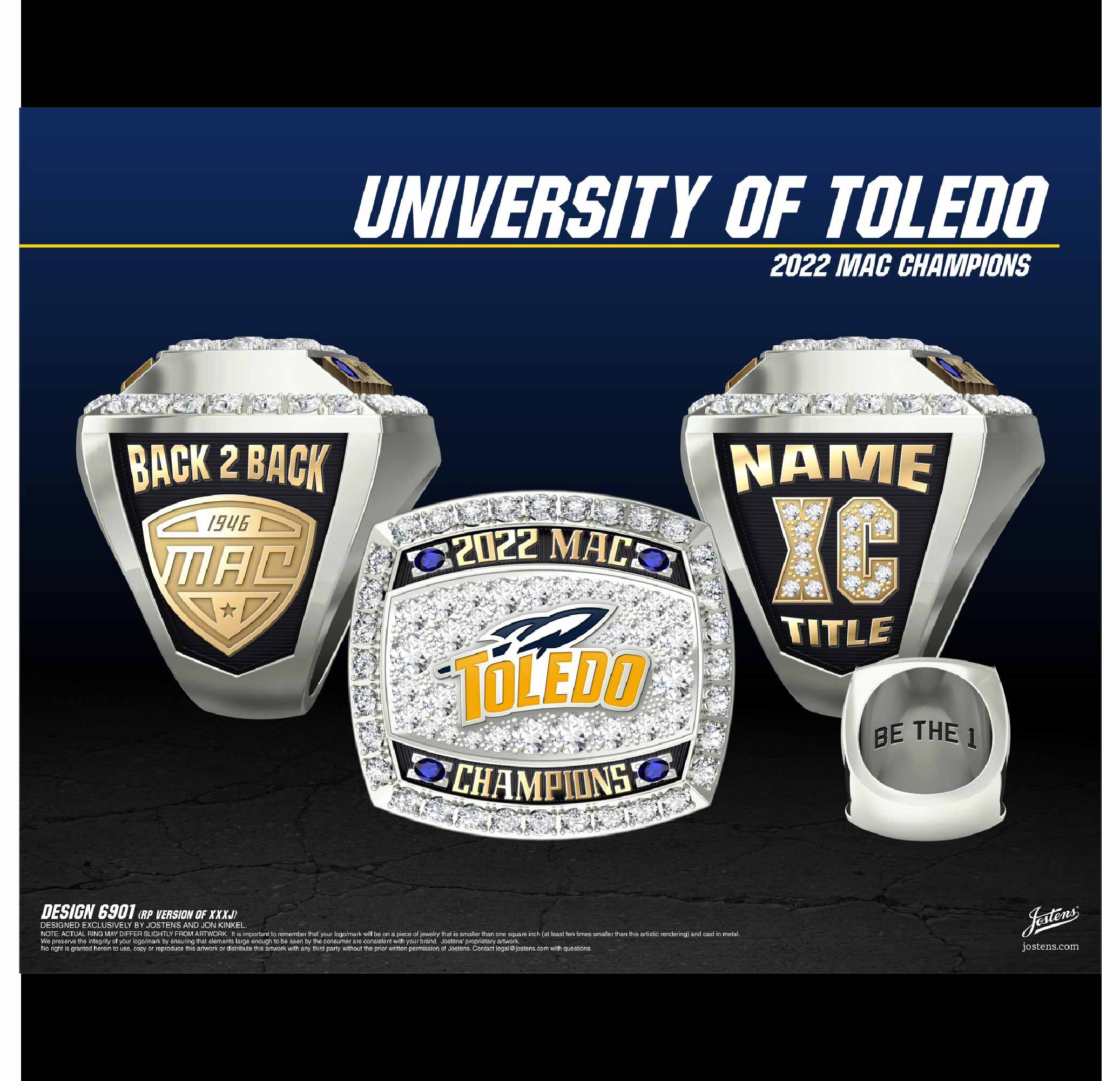 University of Toledo Women's Cross Country 2022 MAC Championship Ring