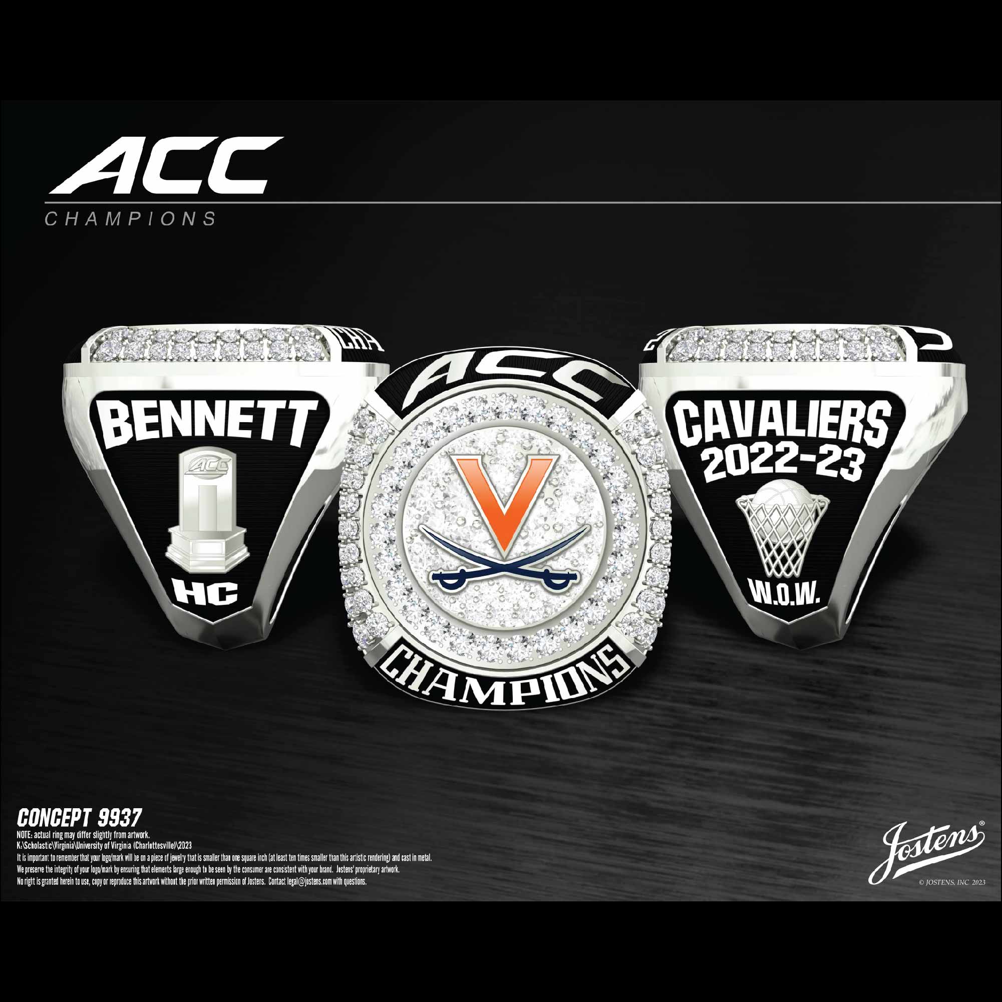 University of Virginia Baseball 2023 ACC Championship Ring
