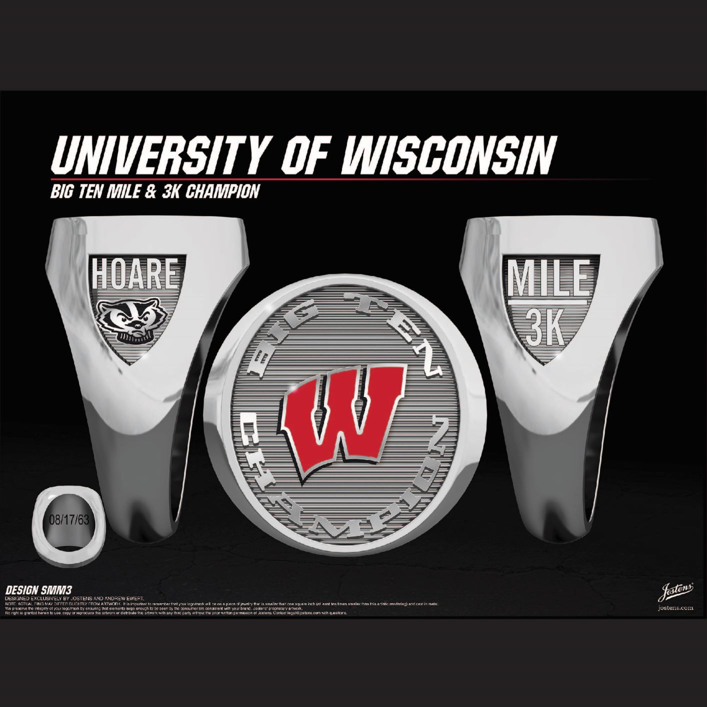 University of Wisconsin Men's Cross Country 2019 Big Ten Championship Ring