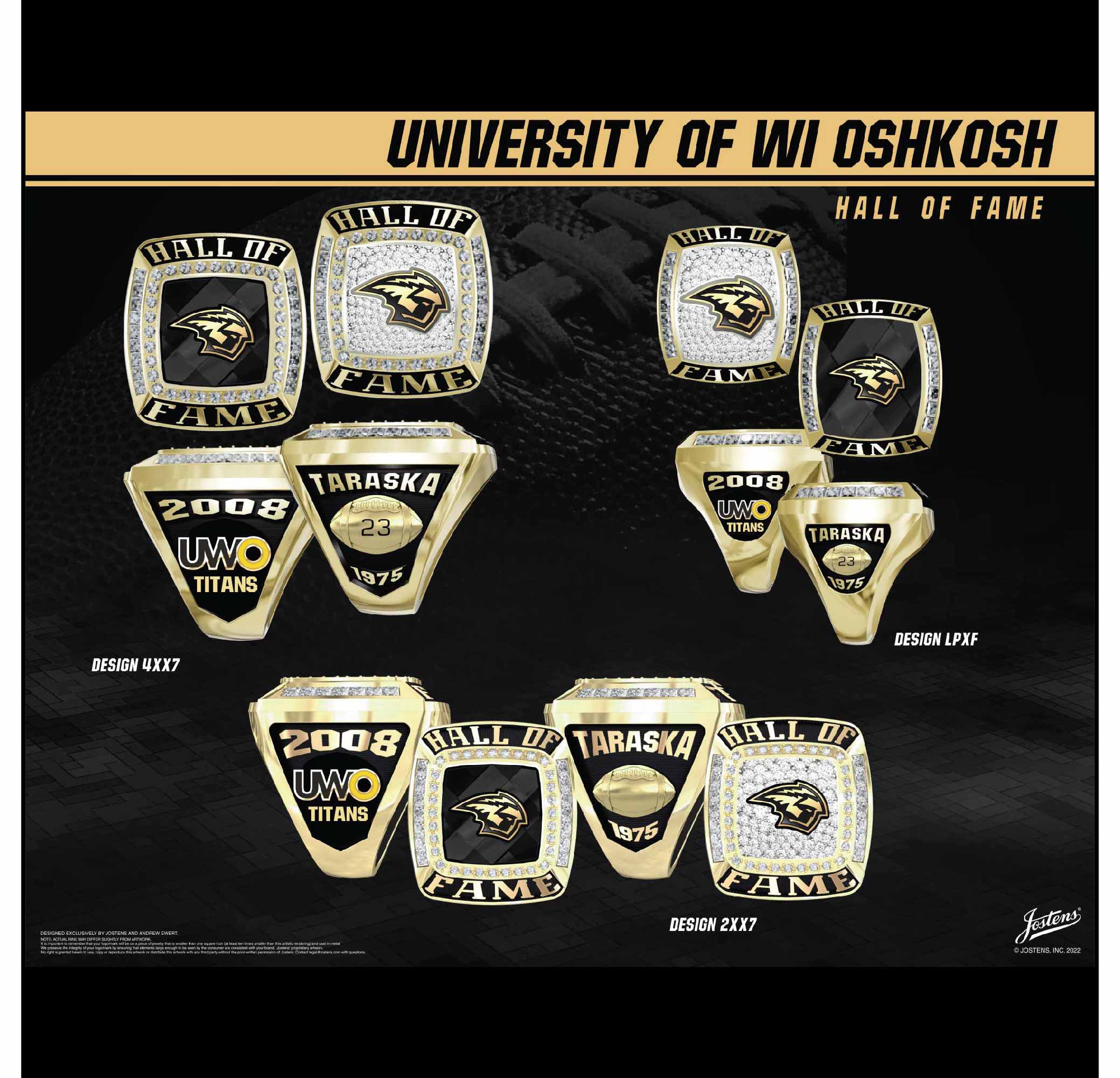 University of Wisconsin Oshkosh Football 2008 Hall of Fame Championship Ring