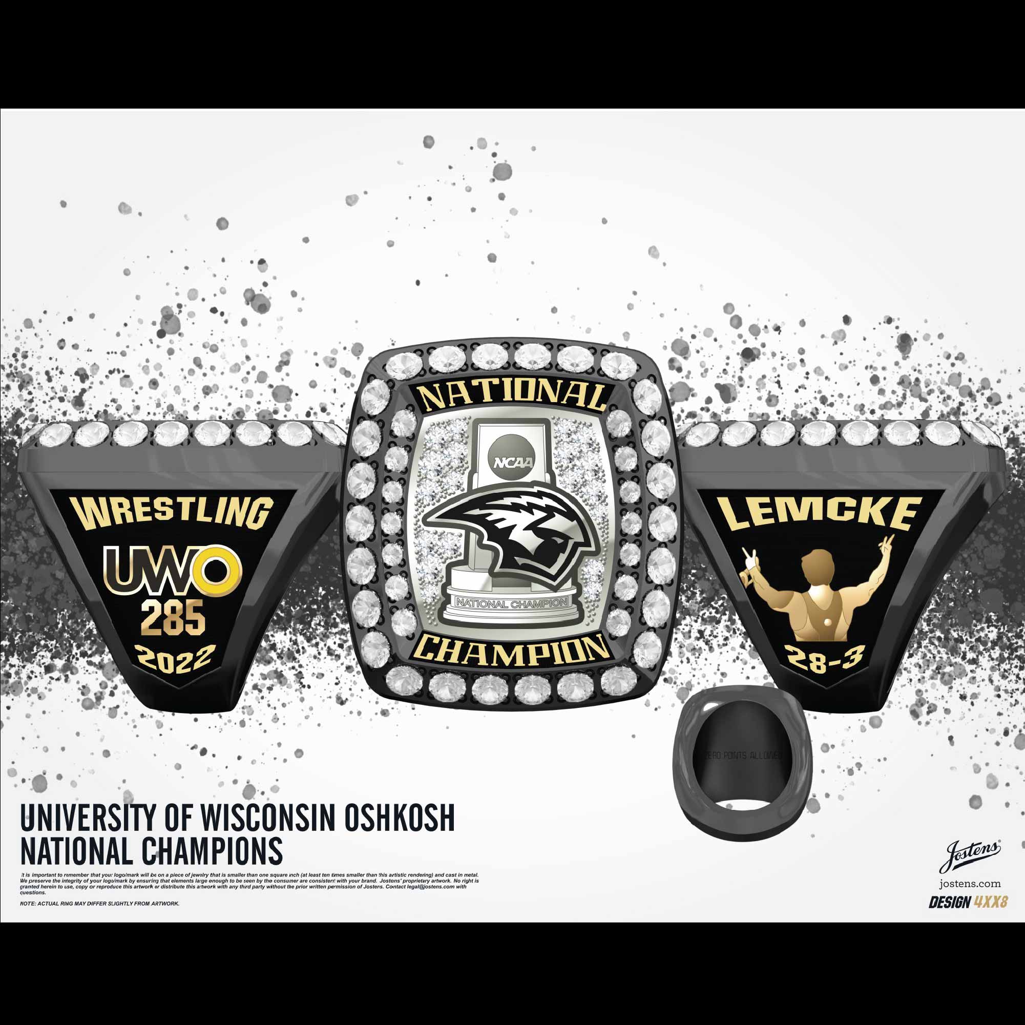 University of Wisconsin Oshkosh Men's Wrestling 2022 National  Championship Ring