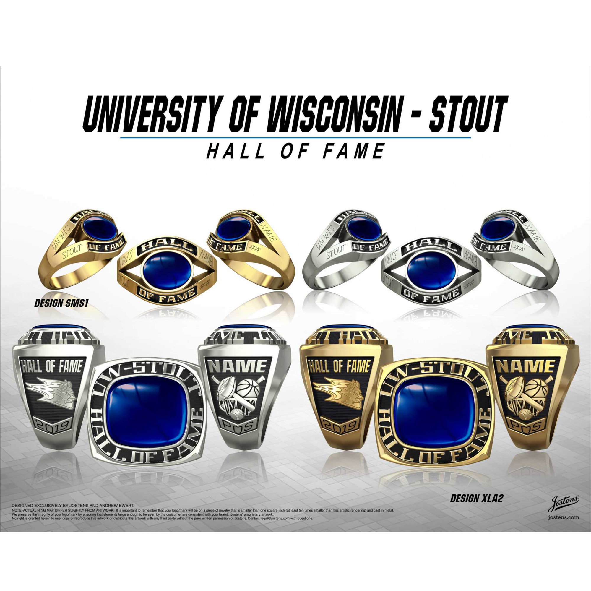 University of Wisconsin Stout Hall of Fame Championship Ring
