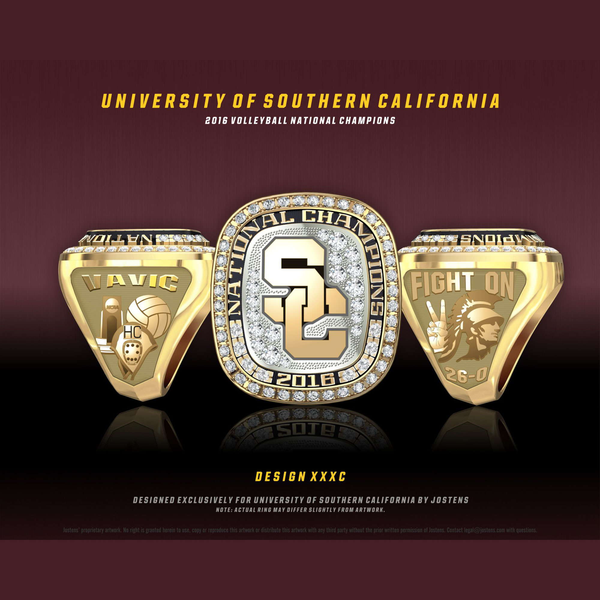 USC Men's Water Polo 2016 National Championship Ring
