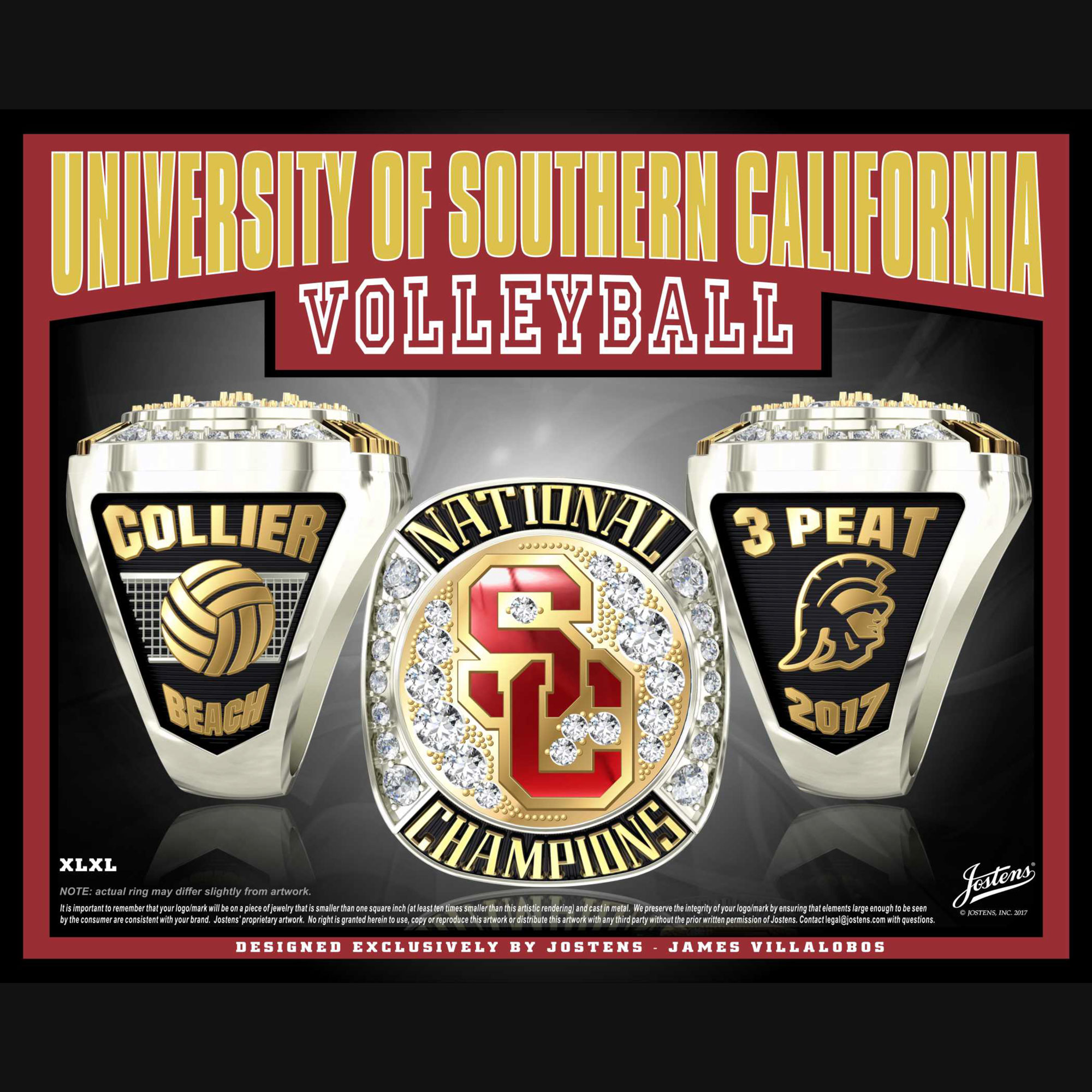 USC Women's Beach Volleyball 2017 National Championship Ring