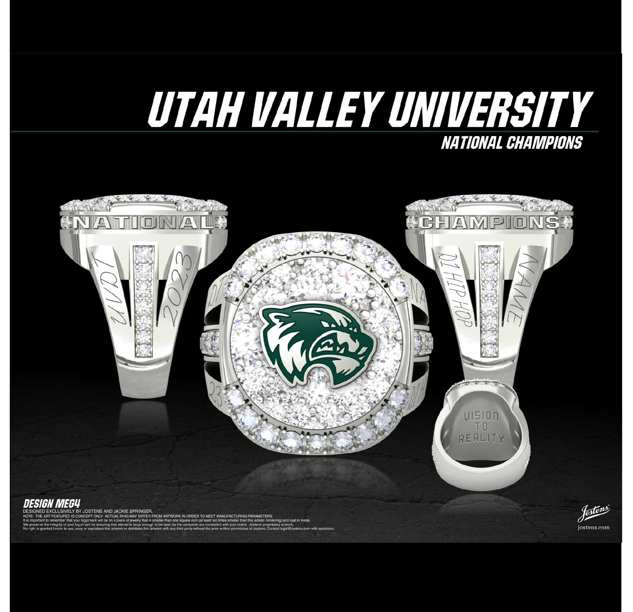Utah Valley University Women's Dance 2023 National Championship Ring