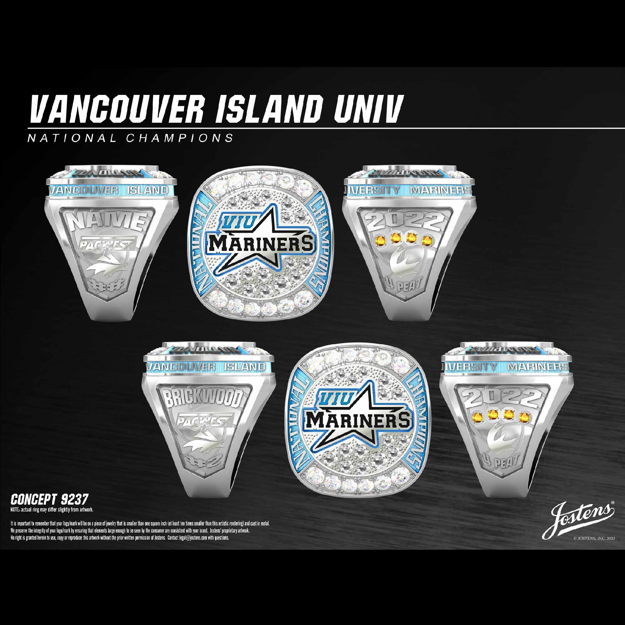 Vancouver Island University Women's Volleyball 2022 National Championship Ring