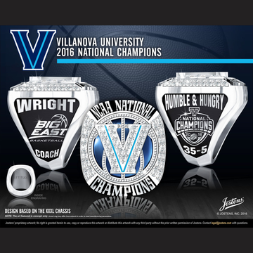 Villanova University Men's Basketball 2016 National Championship Ring
