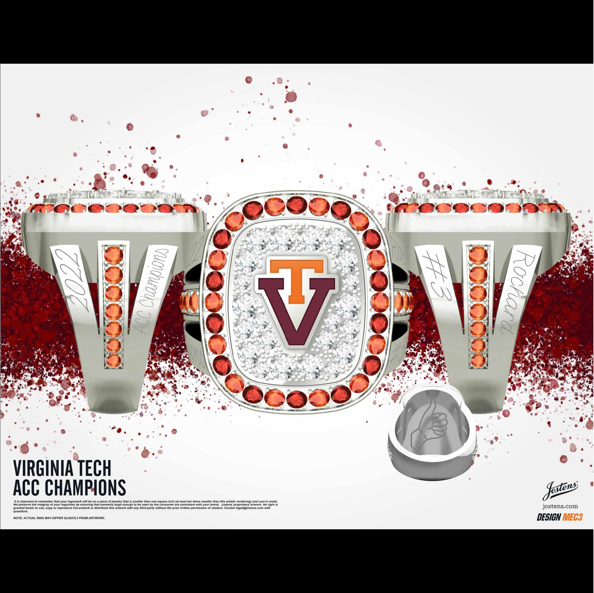 Virginia Tech Softball 2022 ACC Championship Ring