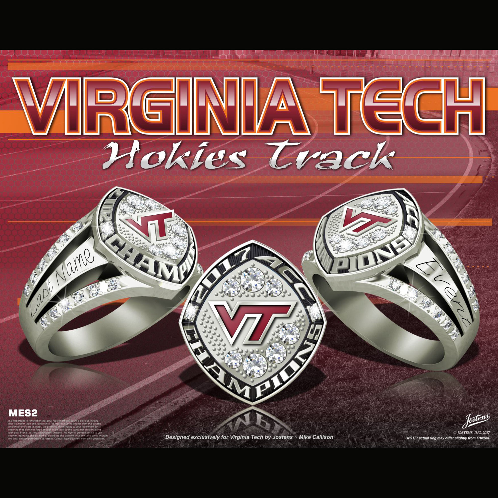 Virginia Tech Women's Track & Field 2017 ACC Championship Ring