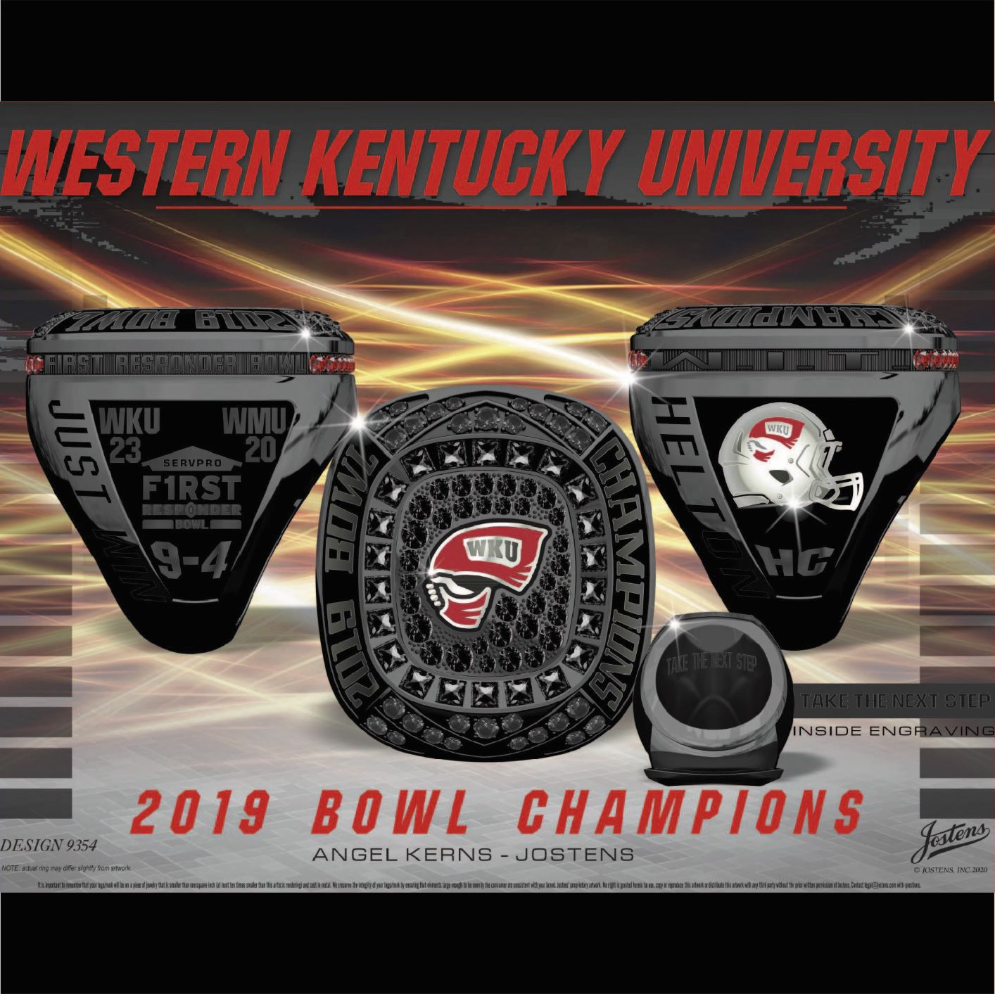 Western Kentucky University Men's Football 2019 Bowl Championship Ring