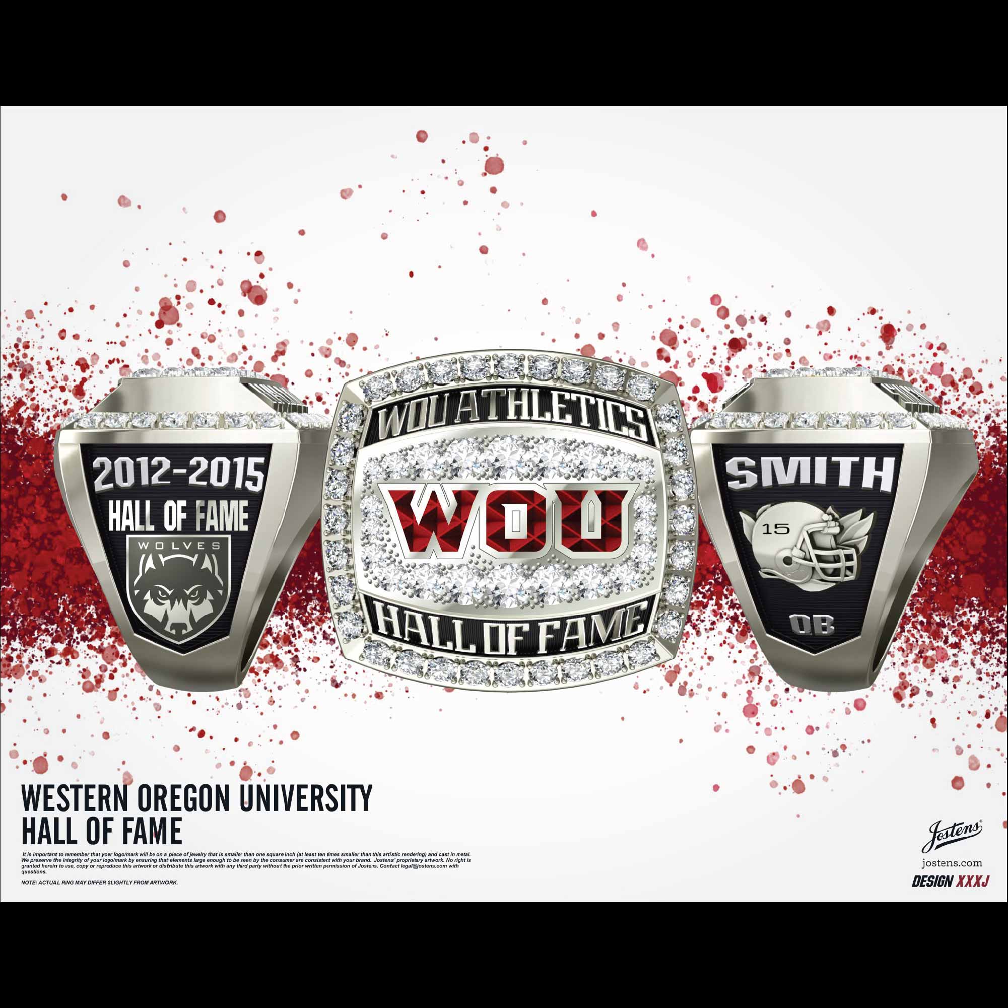 Western Oregon University Football 2015 Hall of Fame Championship Ring