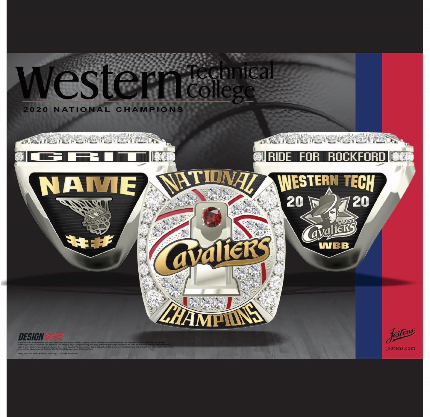 Western Technical College Women's Basketball 2020 National Championship Ring