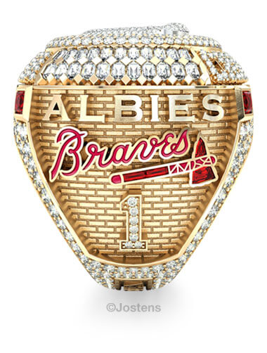 Atlanta Braves Championship Ring left side view