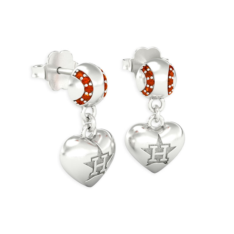 HOUSTON ASTROS FAN COLLECTION-Fan Collection-Astros Heart Dangle