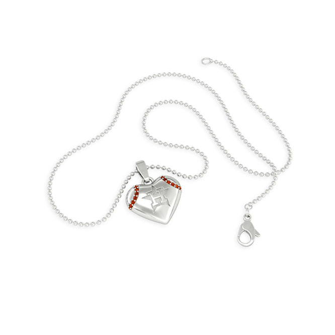 HOUSTON ASTROS FAN COLLECTION-Fan Collection-Astros Heart Necklace