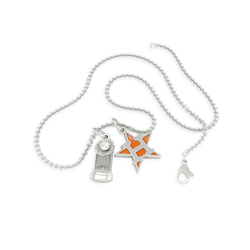 HOUSTON ASTROS FAN COLLECTION-Fan Collection-Trophy Charm Necklace