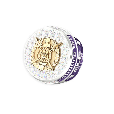 Omega Psi Phi Membership Ring Omega Champ Style Ring w Shield X5XR8