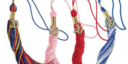 Class of 2020 tassels in various colors