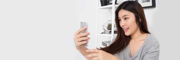 Woman taking a selfie