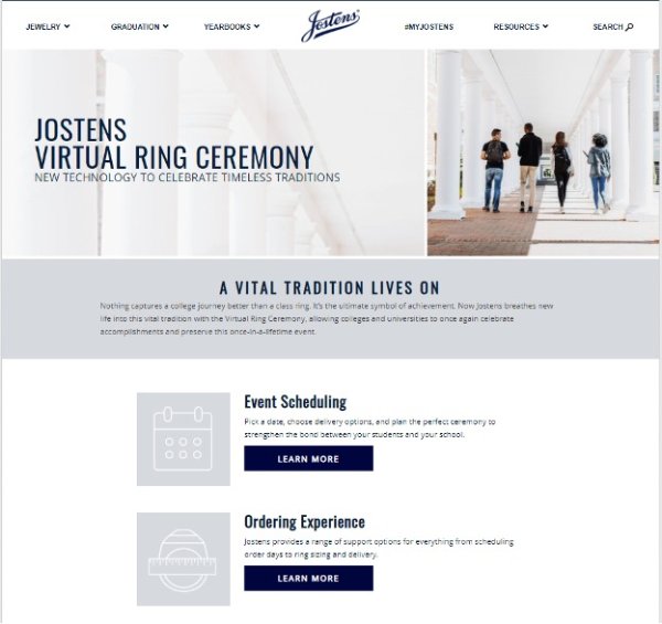 Jostens Keeps College Class Ring Traditions Alive and Safe With Virtual Campus Events