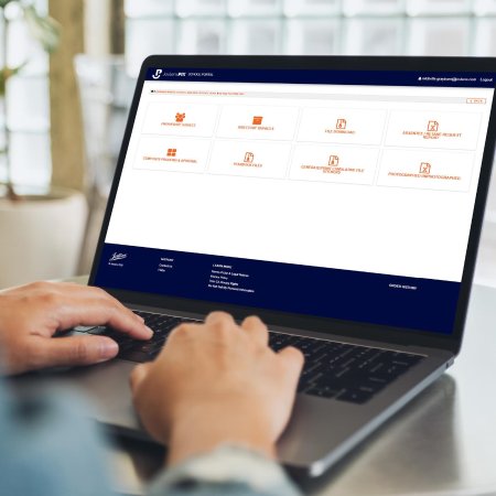 A simple online portal makes it easy to provide school information, upload student lists and create your ID badge design.