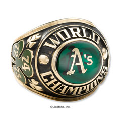 Oakland Athletics 1974 MLB World Series championship ring - MVP Ring